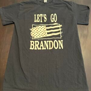Black t shirt lets go brandon